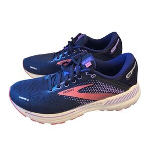 Brooks Adrenaline GTS 22 Black Navy Pink Running Shoes Womens 11  Athletic